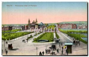 VINTAGE POSTCARD Panoramic Wiew Of Floriana Malted