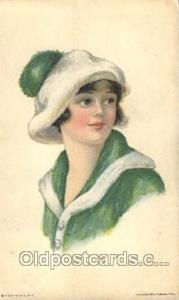 American Girl No. 93 Artist Signed Elsie Catherine Fidler, 1917 crease right ...