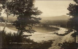 Silver Lake ME Beach c1915 Real Photo Postcard