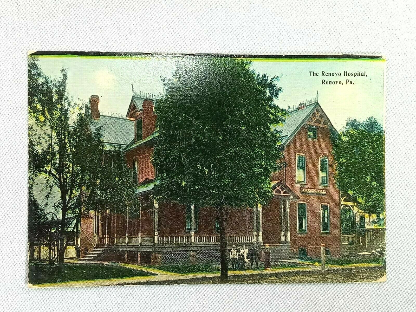 Vintage Postcard The Renovo Hospital Renovo PA Posted 1914 Wolf Stein 5