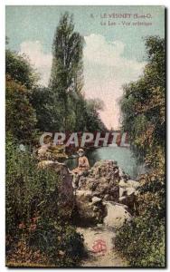 Old Postcard Le Vesinet Lake Artistic View