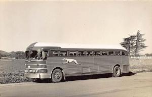 San Francisco CA Greyhound Bus Advertising RPPC Postcard