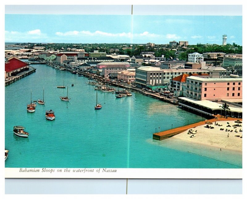 Bahamian Sloops Waterfront Nassau Ocean City Boats Buildings Chrome
