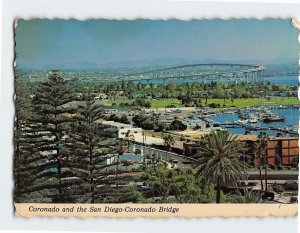 Postcard Coronado and the San Diego Coronado Bridge Coronado California USA