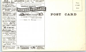 c1970s Minden, NE Harold Warp's Pioneer Village Tourist Advertising Chrome A301