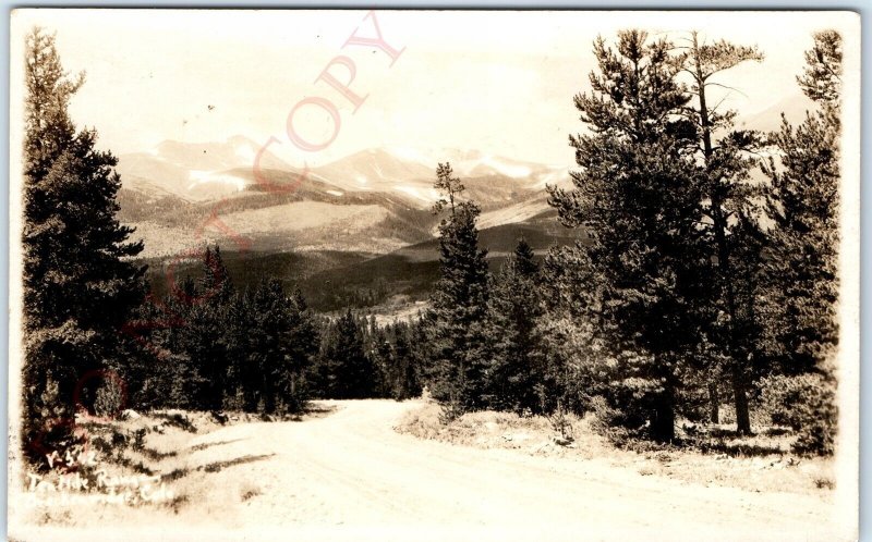 c1910s Breckenridge, Colo RPPC Ten Mile Range Mountains Real Photo Postcard A98