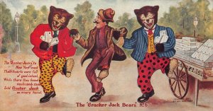 ROOSEVELT CRACKER JACK BEARS DANCING IN NEW YORK NO.6 POSTCARD (1907)