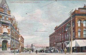 Canada Windsor Street Scene Lokking Toward Ferry Landing 1907