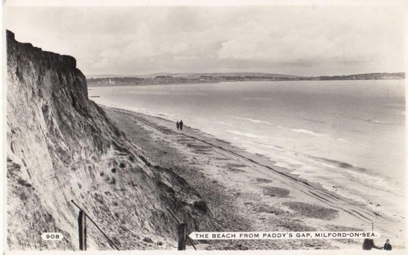 Paddys Gap at Milford On Sea Real Photo Postcard