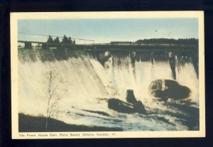 Parry Sound, Ontario, Canada Postcard, The Power House Dam, 1951!