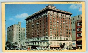 DAYTON, Ohio OH ~ LUDLOW STREET Scene looking North c1950s  Postcard