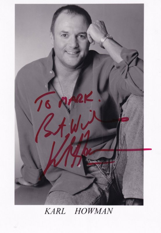 Karl Howman Brush Strokes Large Hand Signed Photo