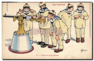 Old Postcard Gervese Illustrator Our Sailors Theory to parts