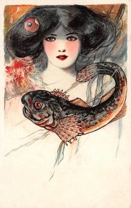 Artist Samuel Schmucker Art Nouveau Postcard