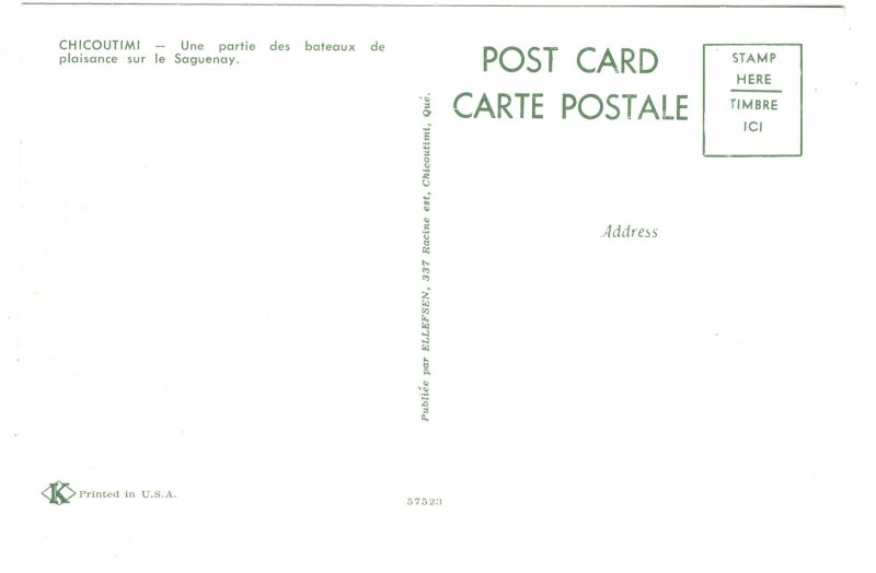 Fishing Boats in Harbour, Chicoutimi, Quebec,