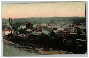 1909 Amazon Coffee & Spice Mill W W Harper Zanesville View Aerial Postcard Ohio  