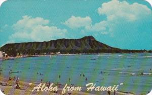 Hawaii Aloha Waikiki Beach and Diamond Head 1962