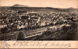 Germany Schwaebisch Gmuend Schwaeb Panoramic View 1906