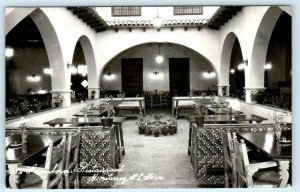 RPPC MONTERREY, Nuevo Laredo Mexico~ SANBORNS RESTAURANT Interior 1940s Postcard