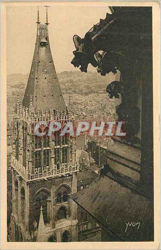 Old Postcard Rouen La Tour Saint Romain