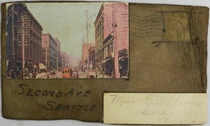 1905 Seattle, Washington Mini Photo Excerpt - Antique Leather Postcard