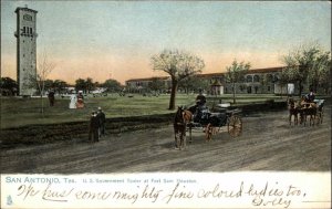 Tuck San Antonio Texas TX Fort Sam Houston Government Tower c1910 Postcard