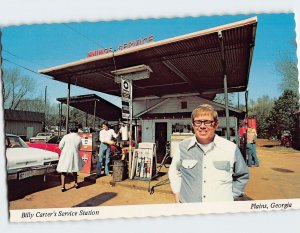 Postcard Billy Carter's Service Station, Plains, Georgia