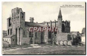 Old Postcard Cite De Carcassonne Basilica St Nazaire Romanesque Party