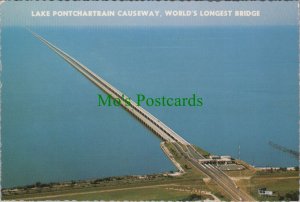 America Postcard - New Orleans, Lake Pontchartrain Causeway Bridge RR19571