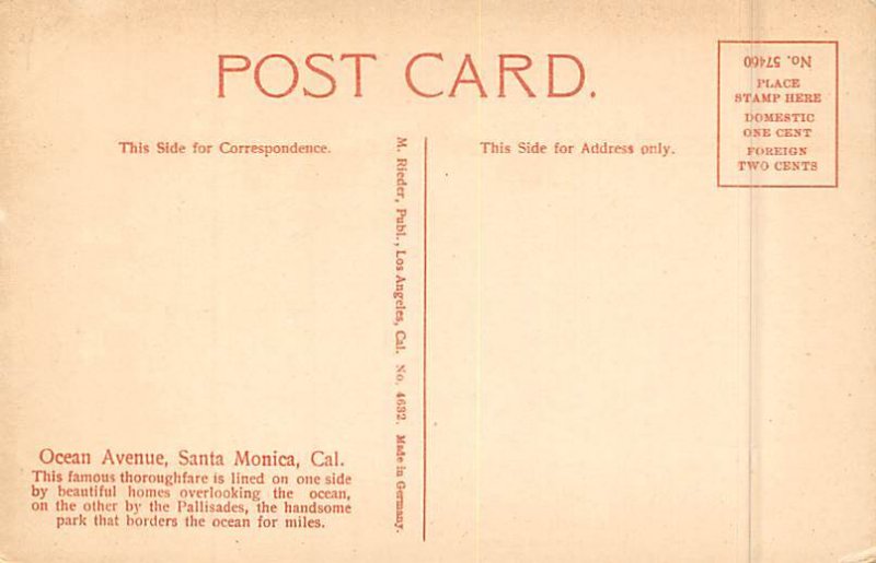 Ocean Avenue Santa Monica CA