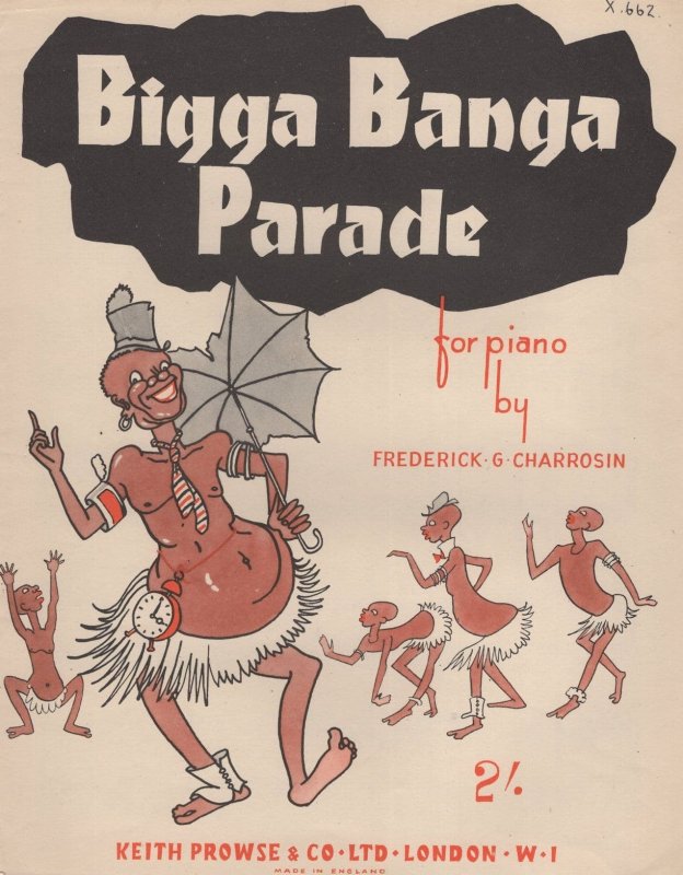Bigga Banga Parade African Politically Incorrect Old Sheet Music