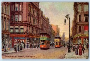 1910 Glasgow Sauchiehall Street Charles Flower Tuck Oilette 7978 Postcard
