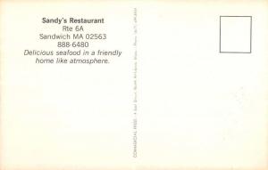 Sandwich Massachusetts Sandys Restaurant Multiview Vintage Postcard K38246