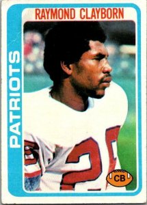 1978 Topps Football Card Raymond Clayborn New England Patriots sk7359