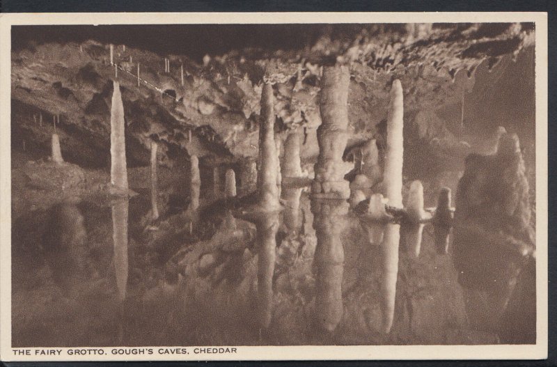 Somerset Postcard - The Fairy Grotto, Gough's Caves, Cheddar   RT1188