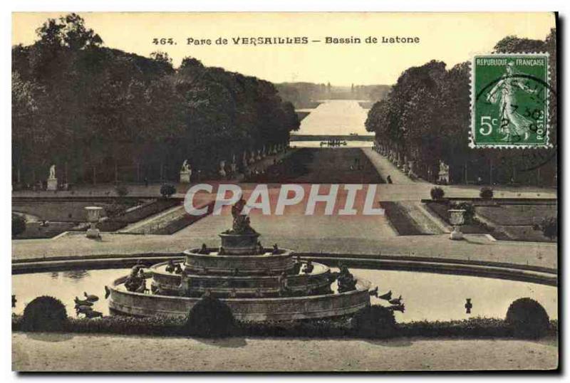 Postcard Old Park of Versailles Latona fountain