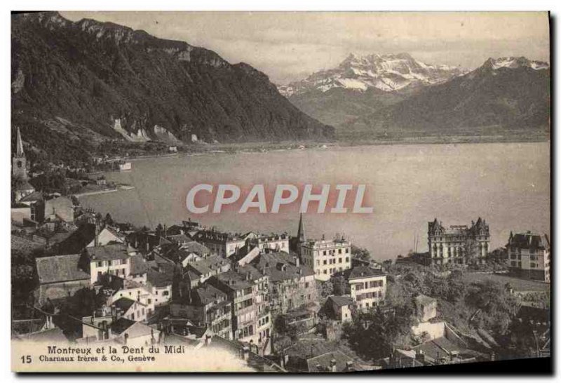 Old Postcard Monfreux And Dent Du Midi