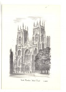 York Minster, West Front, England, Sketch