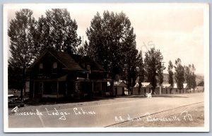 K35/ Beauceville Quebec Canada RPPC Postcard c1940s Riverside Lodge Cabin 80