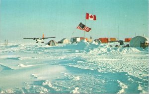 Postcard Alaska Main AIDJEX Camp Big Bear Beaufort Sea Arctic April 1975 V199