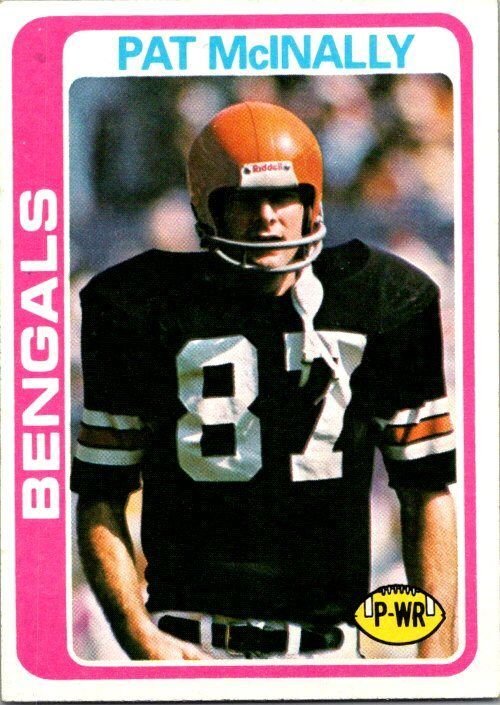 1978 Topps Football Card Pat McNally Cincinnati Bengals sk7043