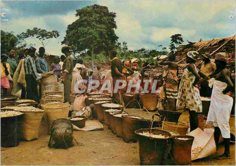  Modern Postcard Image of Gabon Market of Groundnuts in the NR Gounie