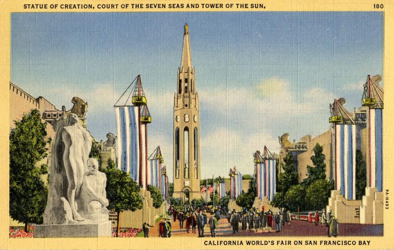 CA - San Francisco, 1939-40. Golden Gate International Exposition. Statue of ...