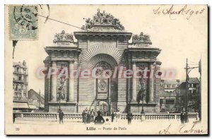 Postcard Old Lille Porte De Paris