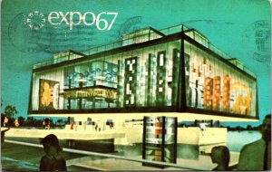 Expo 67 Pavillon De La Province Quebec Dorion Canada Ca Cancel Wob Note Postcard 