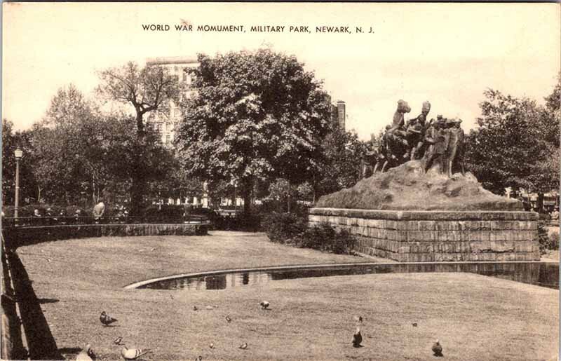 Postcard MONUMENT SCENE Newark New Jersey NJ AO0033