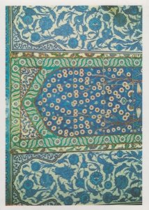 Glazed Tile Panel Topkapi Palace Museum Turkey Postcard