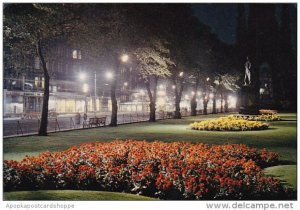 Scotland Edinburgh Bu Night East Princes Street Gardens