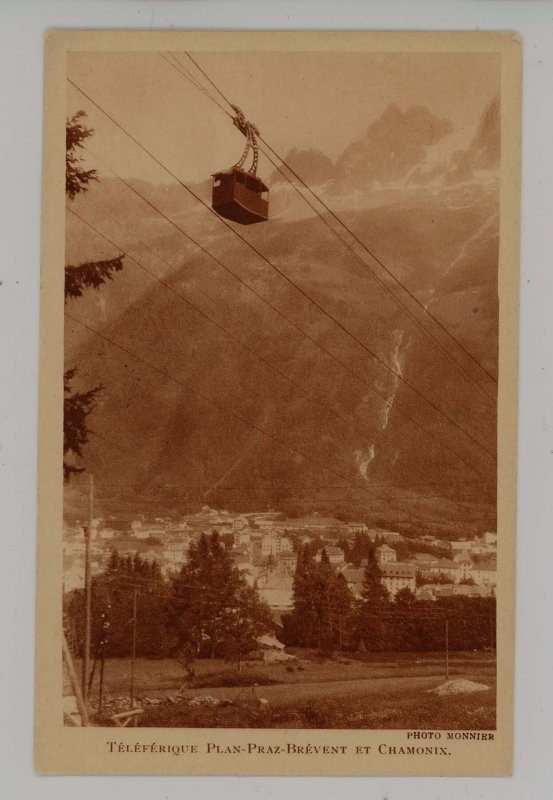 France - Chamonix. Village & Plan-Praz-Brevent Cable Car