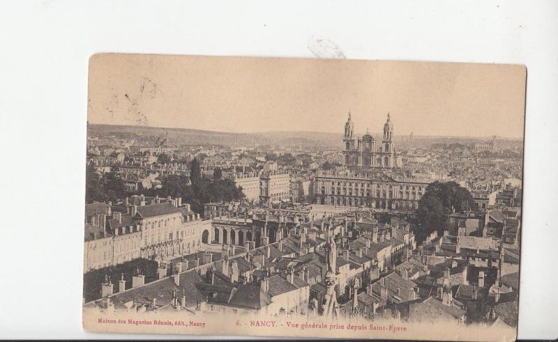 B80450 nancy vue generale prise depuis saint epvre france  front/back image